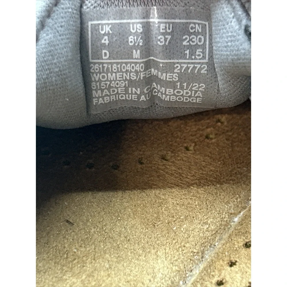 Women's Clarks Elaina Ruby Slip-On Leather Espadrille Shoes Silver Pewter Sz 6.5